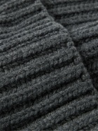 The Row - Dibbo Ribbed Cashmere Beanie - Gray