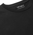 Pop Trading Company - Carhartt WIP Logo-Print Cotton-Jersey T-Shirt - Black