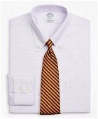 Brooks Brothers Men's Stretch Regent Regular-Fit Dress Shirt, Non-Iron Twill Button-Down Collar Micro-Check | Lavender