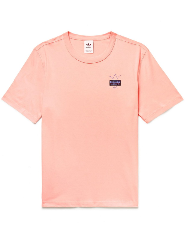 Photo: ADIDAS ORIGINALS - R.Y.V. Abstract Logo-Appliquéd Cotton-Jersey T-Shirt - Pink