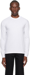 AURALEE White Seamless Long Sleeve T-Shirt