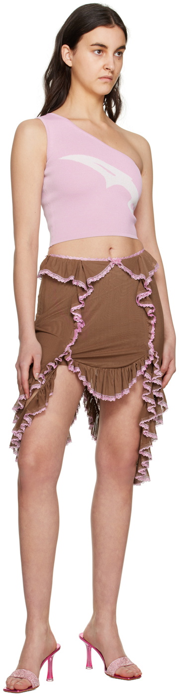 Nodress Brown Bow Miniskirt