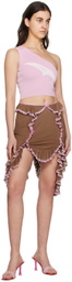 Nodress Brown Bow Miniskirt