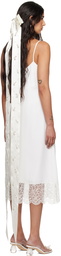 Simone Rocha SSENSE Exclusive White Front Bow Slip Dress