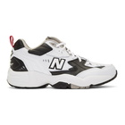 New Balance White and Black 608 Sneakers