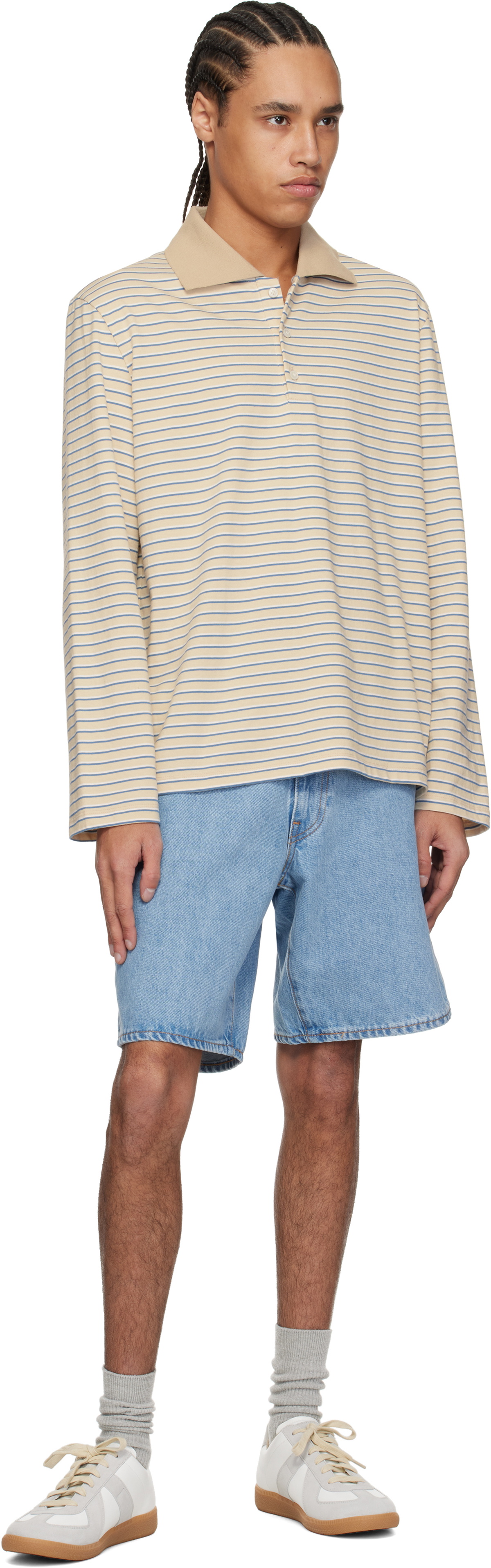 Levi's Blue 468 Stay Loose 9 Denim Shorts