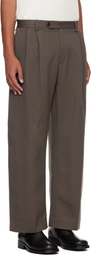 Small Talk Studio Brown Double Pleat Trousers