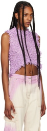 MSGM Purple Ribbon Tank Top