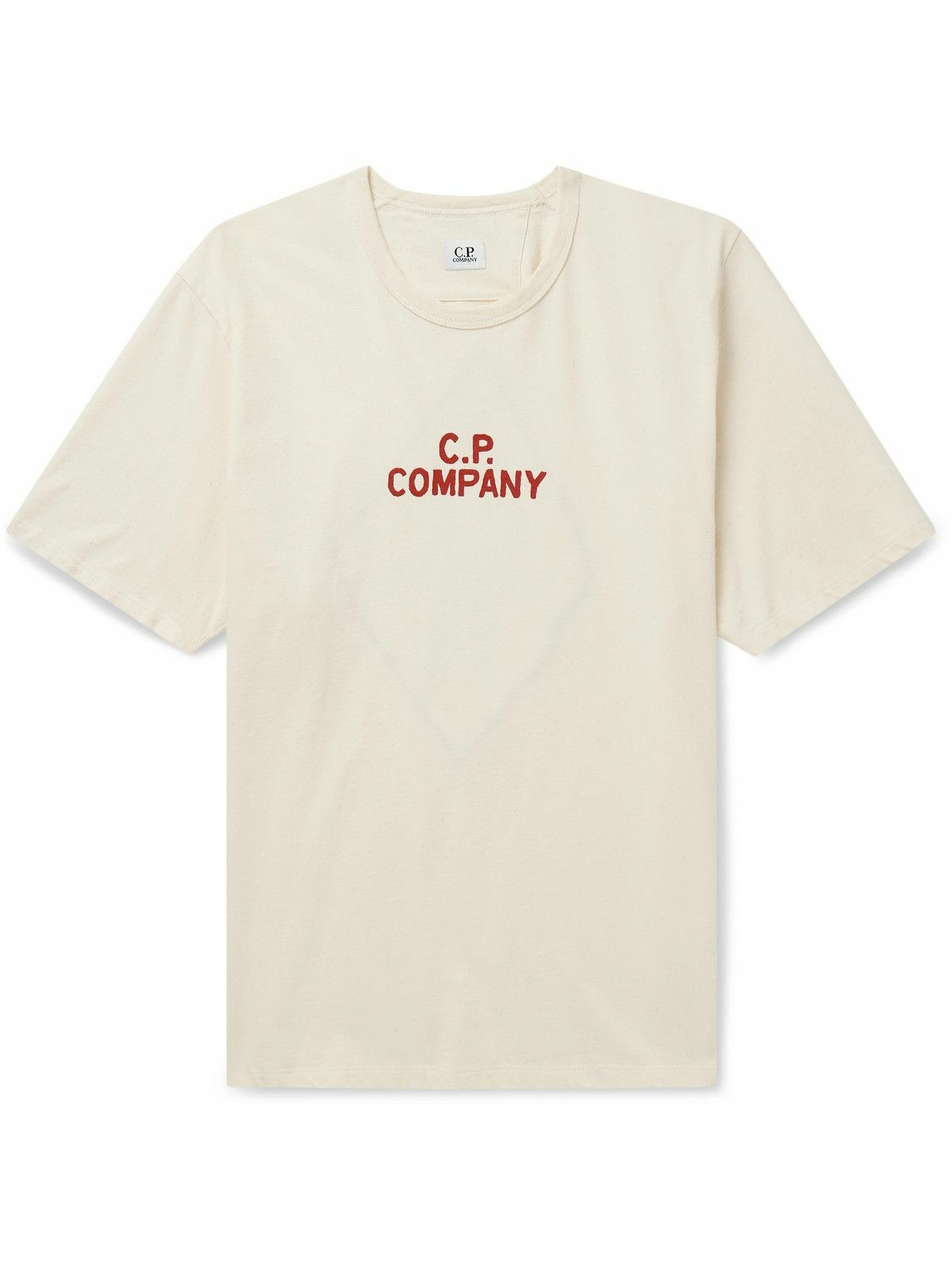 C.P. Company - Logo-Print Cotton-Jersey T-Shirt - Neutrals