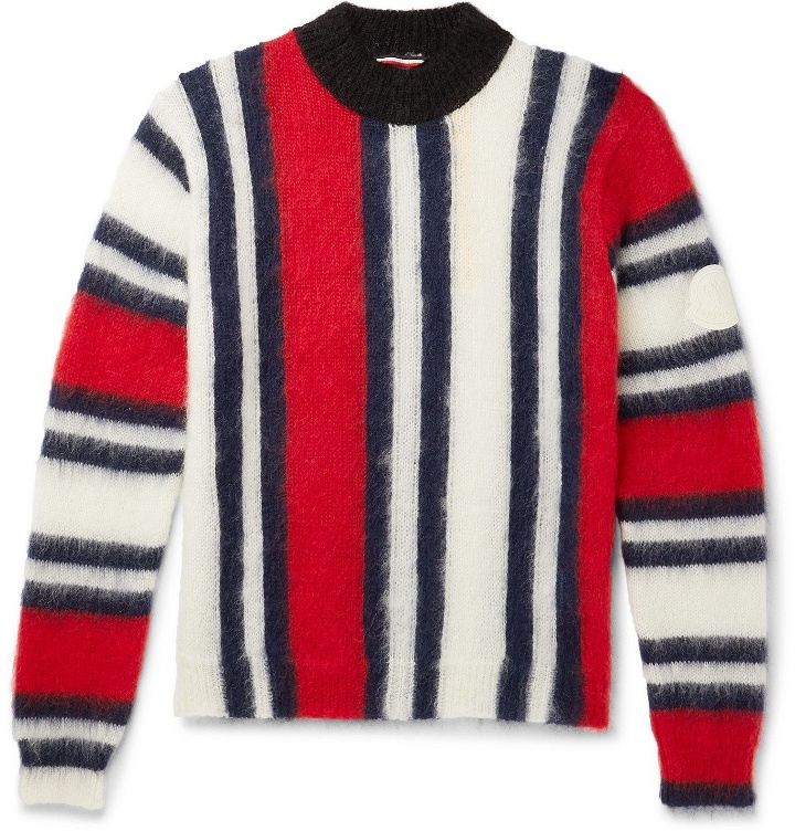 Photo: Moncler Genius - 2 Moncler 1952 Striped Mohair-Blend Mock-Neck Sweater - Multi