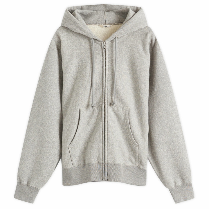 Photo: Auralee Women's Soft Sweat Zip Parka Jacket in Top Gray