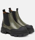 Ganni Leather Chelsea boots