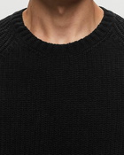 C.P. Company Chenille Cotton Crew Neck Knit Black - Mens - Pullovers