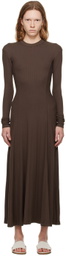 BITE Brown Crewneck Midi Dress