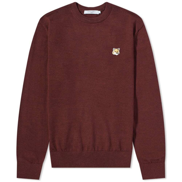 Photo: Maison Kitsune Fox Head Patch Classic Crew Neck Knit