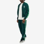 AMIRI Men's Stack Logo Velour Track Pants in Green