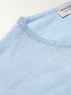 John Smedley - Belden Slim-Fit Merino Wool and Sea Island Cotton-Blend T-Shirt - Blue