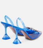 Amina Muaddi - Begum embellished PVC slingback pumps