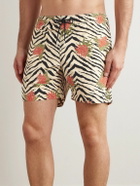 CELINE - Mid-Length Straight-Leg Printed Swim Shorts - Neutrals