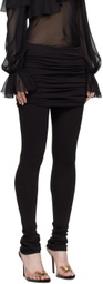 Blumarine Black Layered Leggings