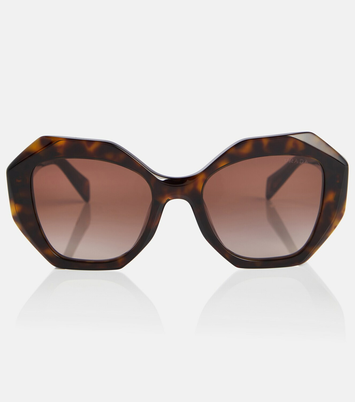 PRADA MOD Geometric PR60SS Gray Silver Orange Metal Gradient Sunglasses 60S  | eBay
