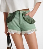 Loewe Paula's Ibiza fringed denim shorts
