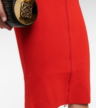 Loewe Zip-up wool-blend midi dress