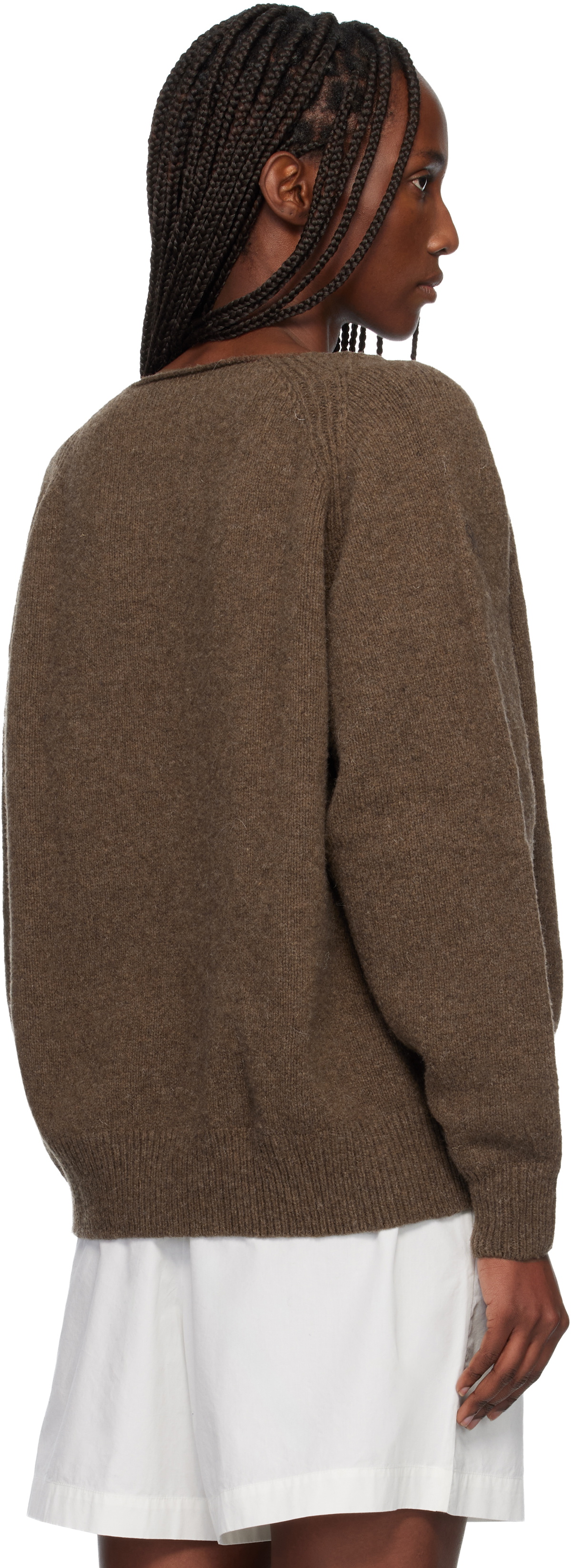 Baserange Brown Soar V-neck Sweater