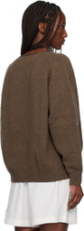 Baserange Brown Soar V-neck Sweater