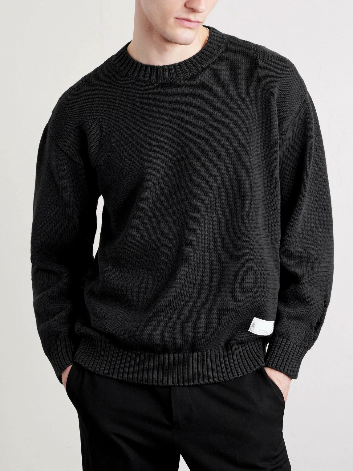 Neighborhood - Savage Cotton Crewneck Sweater - Black