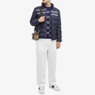 Gucci Men's Logo Lightweight Down Jacket in Navy