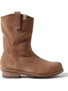 Visvim - Wabanaki Leather-Trimmed Suede Boots - Brown