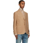 Gucci Tan Flannel Classic Blazer