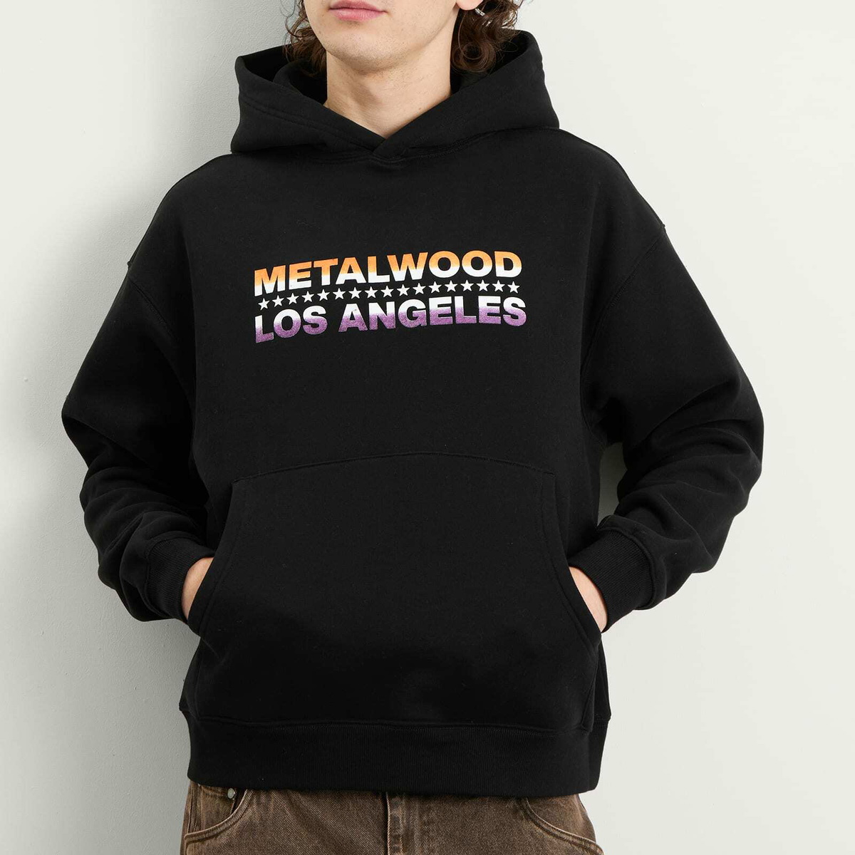 Metalwood Studio Men's Flyer Hoodie in Black
