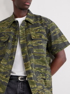 OrSlow - Camouflage-Print Cotton-Riptop Shirt - Green