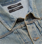 Reese Cooper® - Logo-Appliquéd Distressed Denim Jacket - Blue