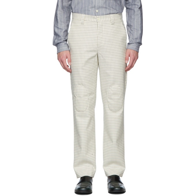 Photo: Sunnei Beige Patches Straight Trousers