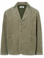 YMC - Scuttlers Cotton and Linen-Blend Corduroy Blazer - Green