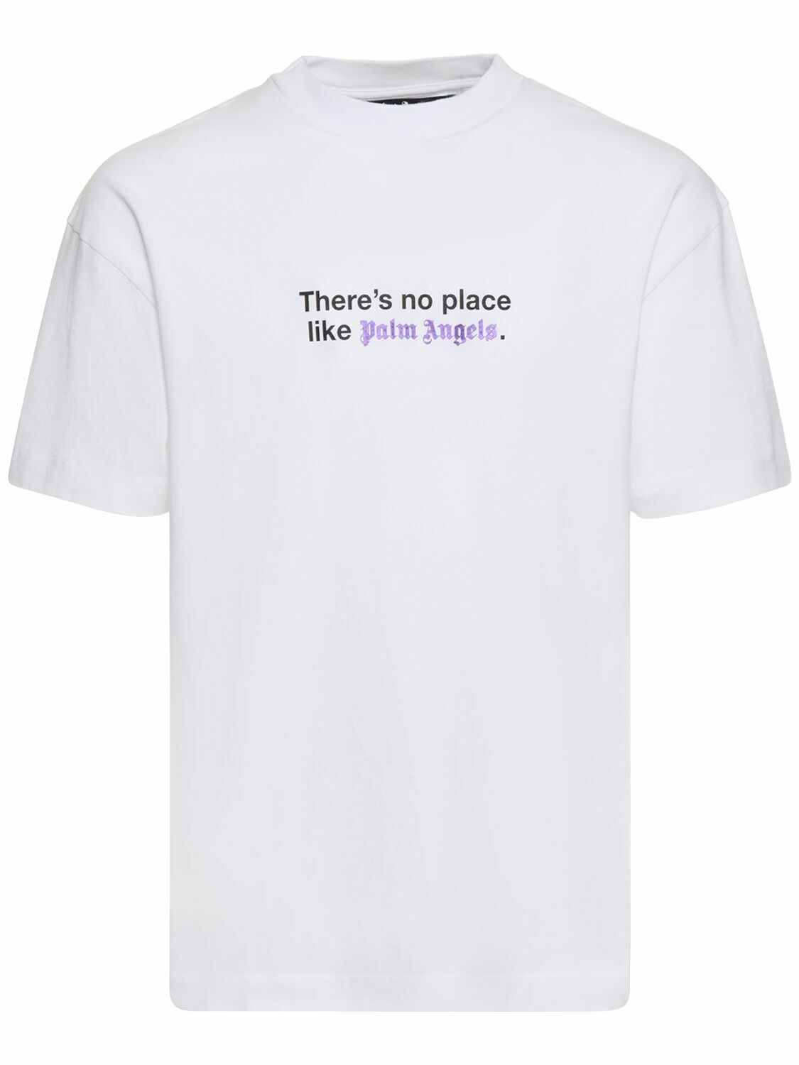 Photo: PALM ANGELS - No Place Classic Cotton T-shirt