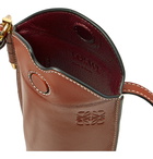 Loewe - Gate Logo-Debossed Leather Bag - Brown