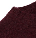 Polo Ralph Lauren - Suede Elbow-Patch Wool and Cashmere-Blend Sweater - Men - Merlot