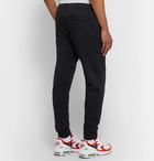 Nike - Sportswear Club Slim-Fit Tapered Logo-Embroidered Cotton-Blend Jersey Track Pants - Black