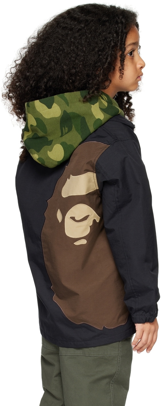 BAPE Kids Black Giant Ape Head Jacket A Bathing Ape