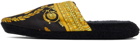 Versace Underwear Black Baroque Slippers