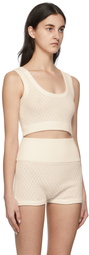 Le Kasha Off-White Cashmere Bienne Tank Top