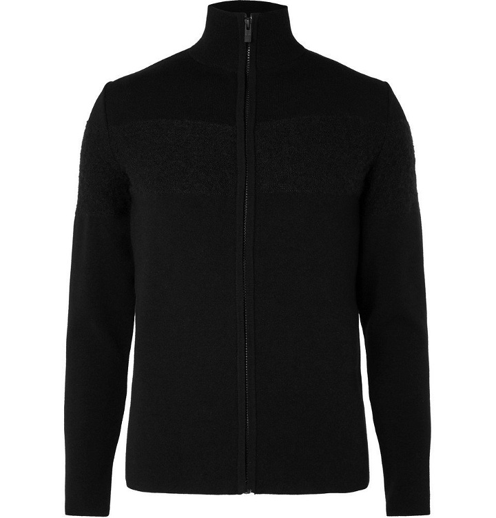 Photo: Fusalp - Frosty Panelled Knitted Zip-Through Cardigan - Black