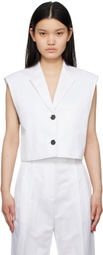 Helmut Lang White Cropped Vest