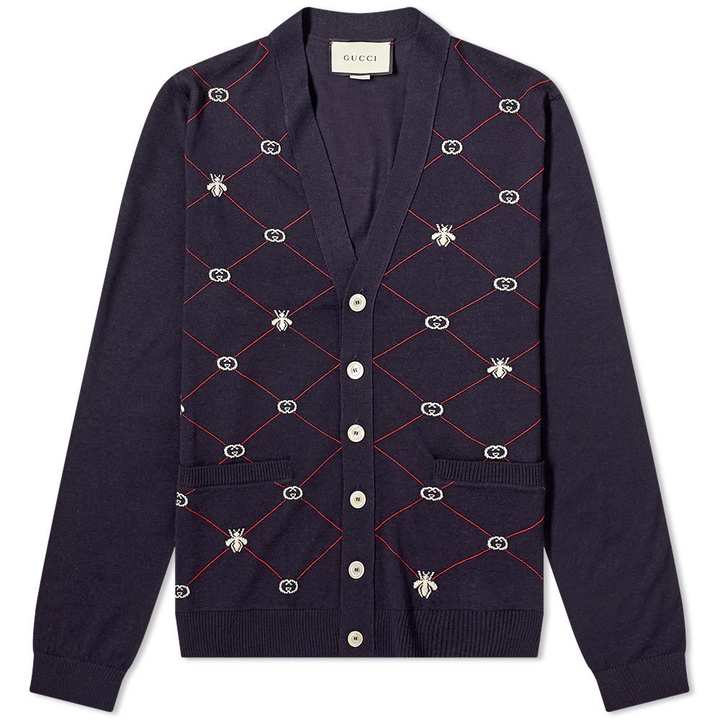 Photo: Gucci GG Jaquard & Bee Cardigan