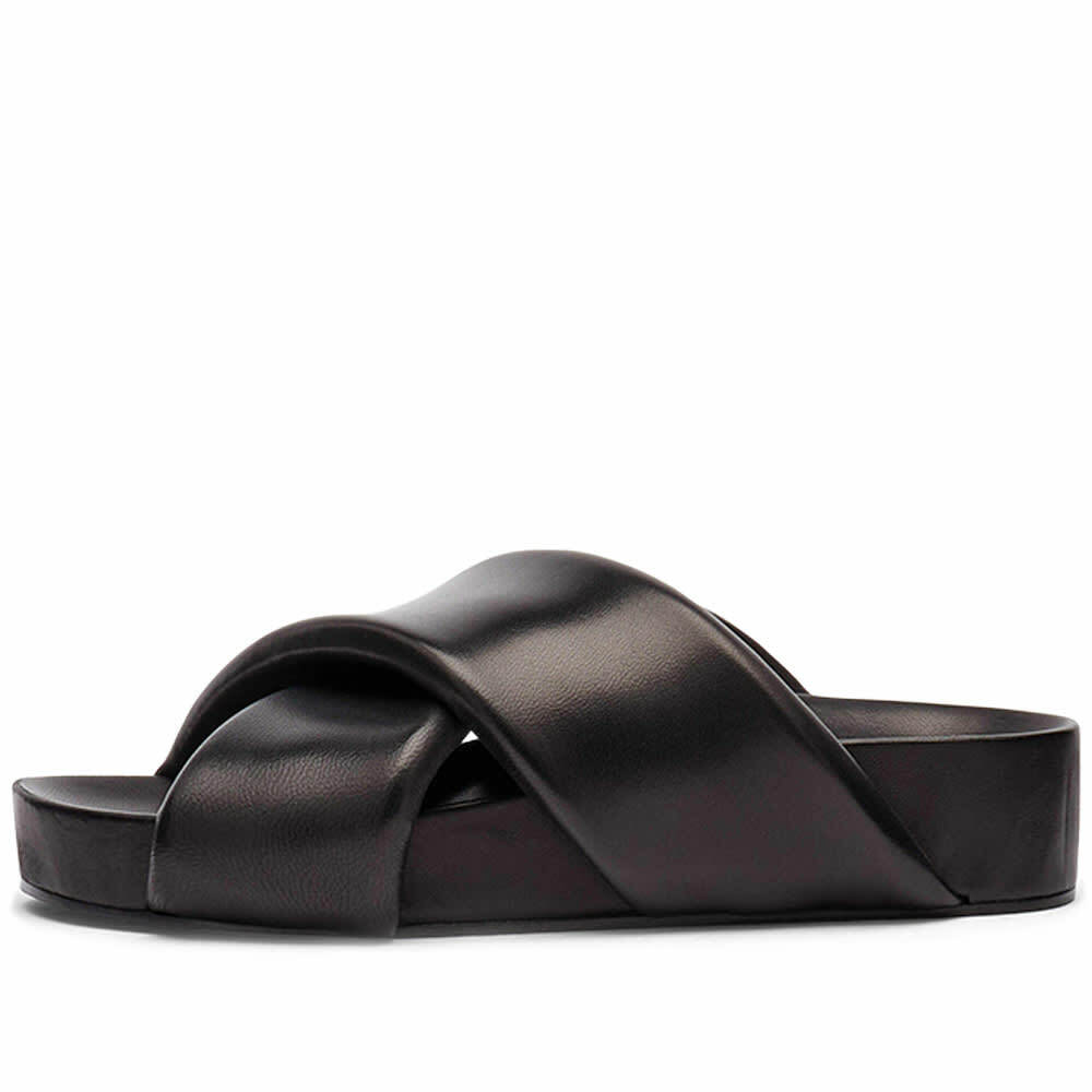 [Jil Sander] NAPPA SLIDES ☆送料込☆ Jil Sander Women's Wrap Front Slide Sandal in Black Jil Sander