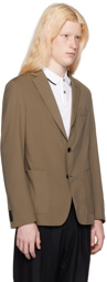 BOSS Taupe Notched Lapel Blazer